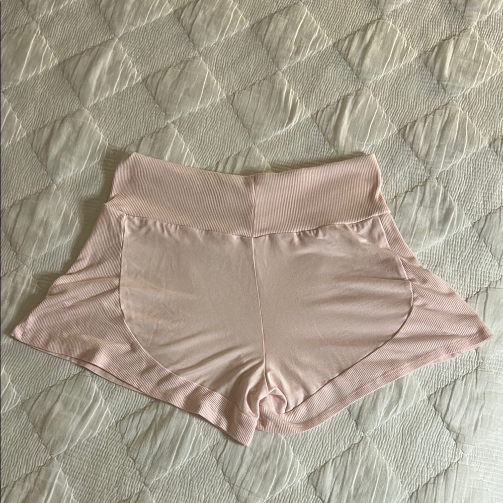 J J Winks Pink Athletic Shorts With Flowy Cut And Elastic Waistband/ Zize M View 4